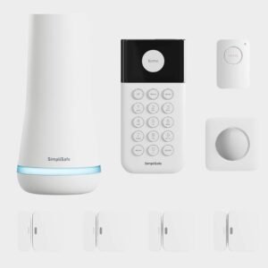 SimpliSafe 8 Piece Wireless Home Security System - Optional 24/7 Professional Monitoring - No Contract - Compatible with Alexa and Google Assistant , White